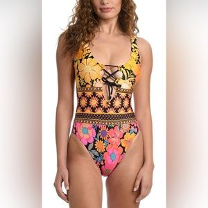 Sunshine 79 Plunge Mio One Piece Swimsuit Size 8